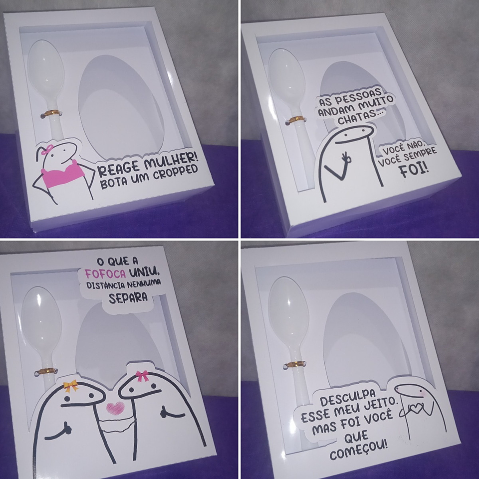 Kit 30 Arquivos Molde Caixas Ovo De Colher Bento Flork Memes Pdf 5