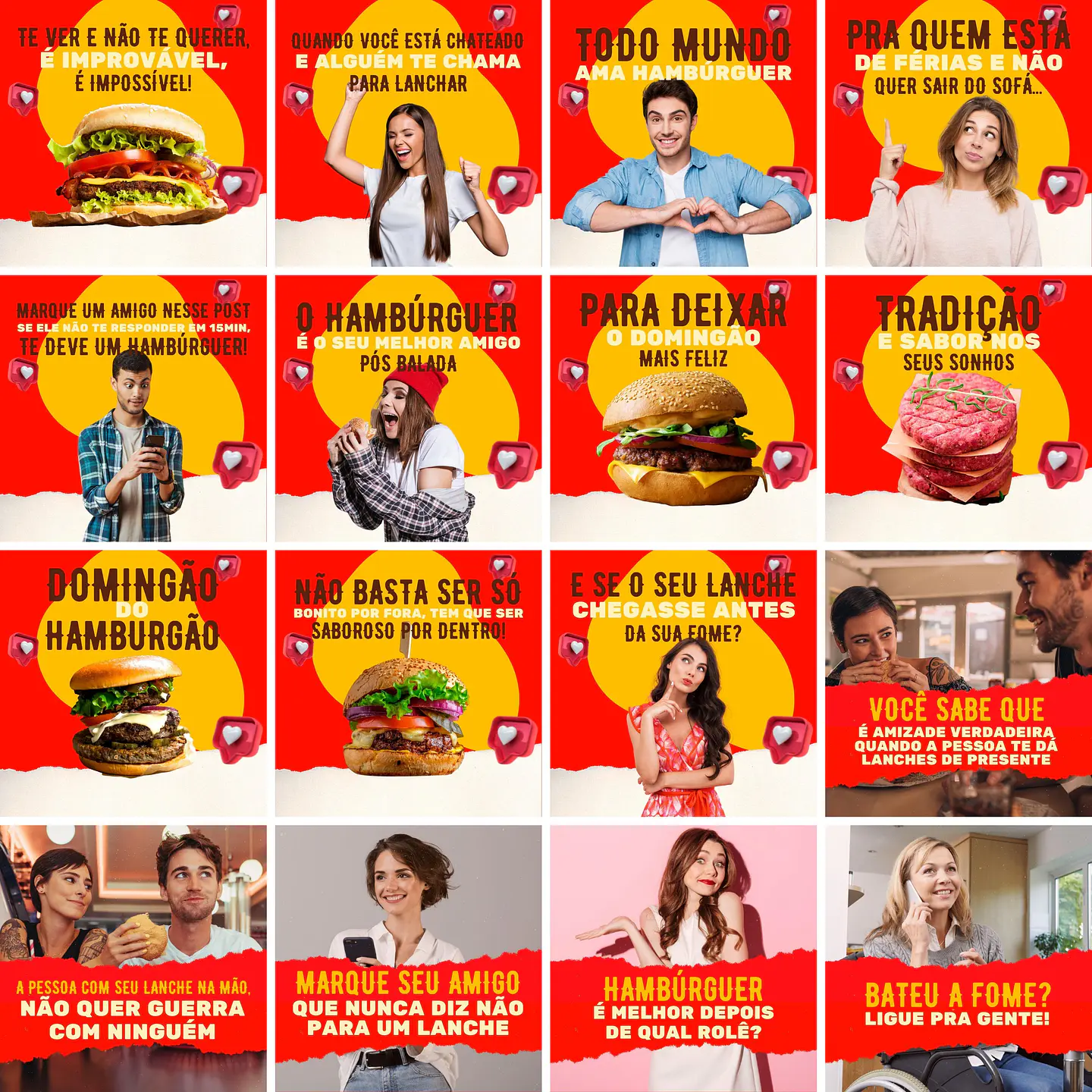 Pack Canva Hamburgueria Templates Editáveis 200 Artes + Legendas 7