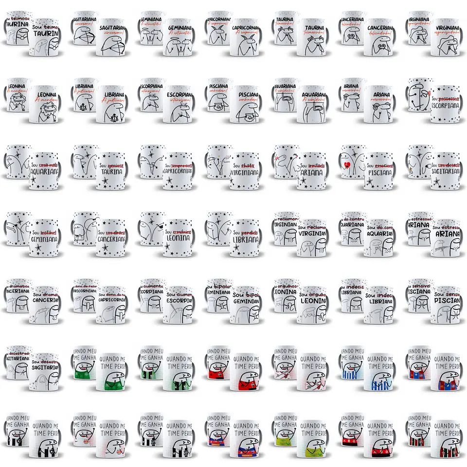 Pack Artes Caneca Flork Bento Memes Completo Arquivos Jpge + Mockups 3