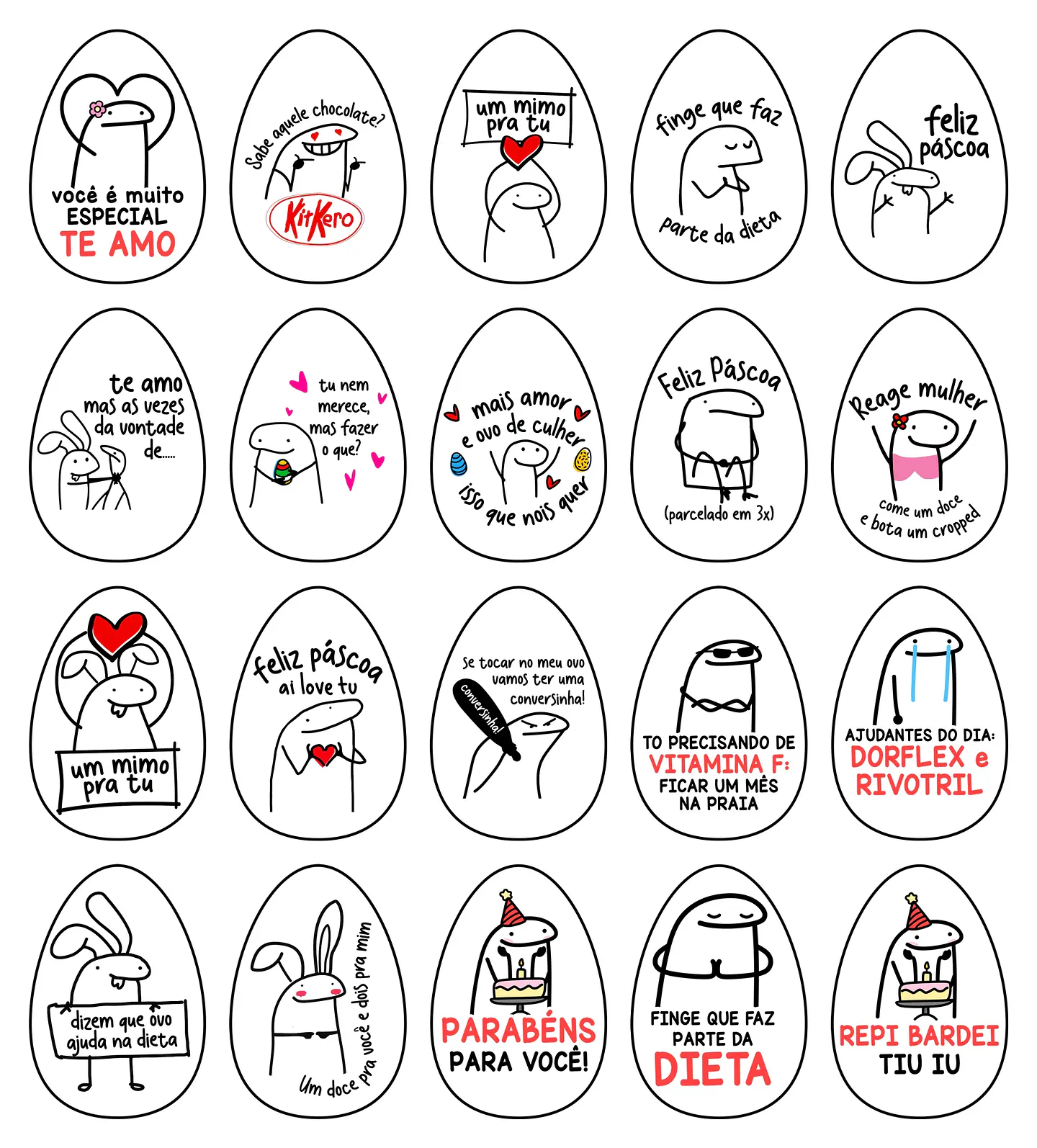 Artes para Papel Arroz Flork Ovo de Páscoa Arquivos Png 2