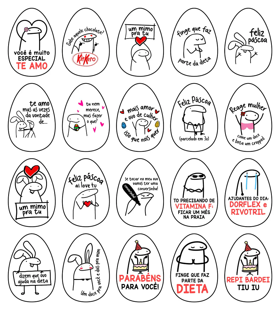 Artes para Papel Arroz Flork Ovo de Páscoa Arquivos Png 2