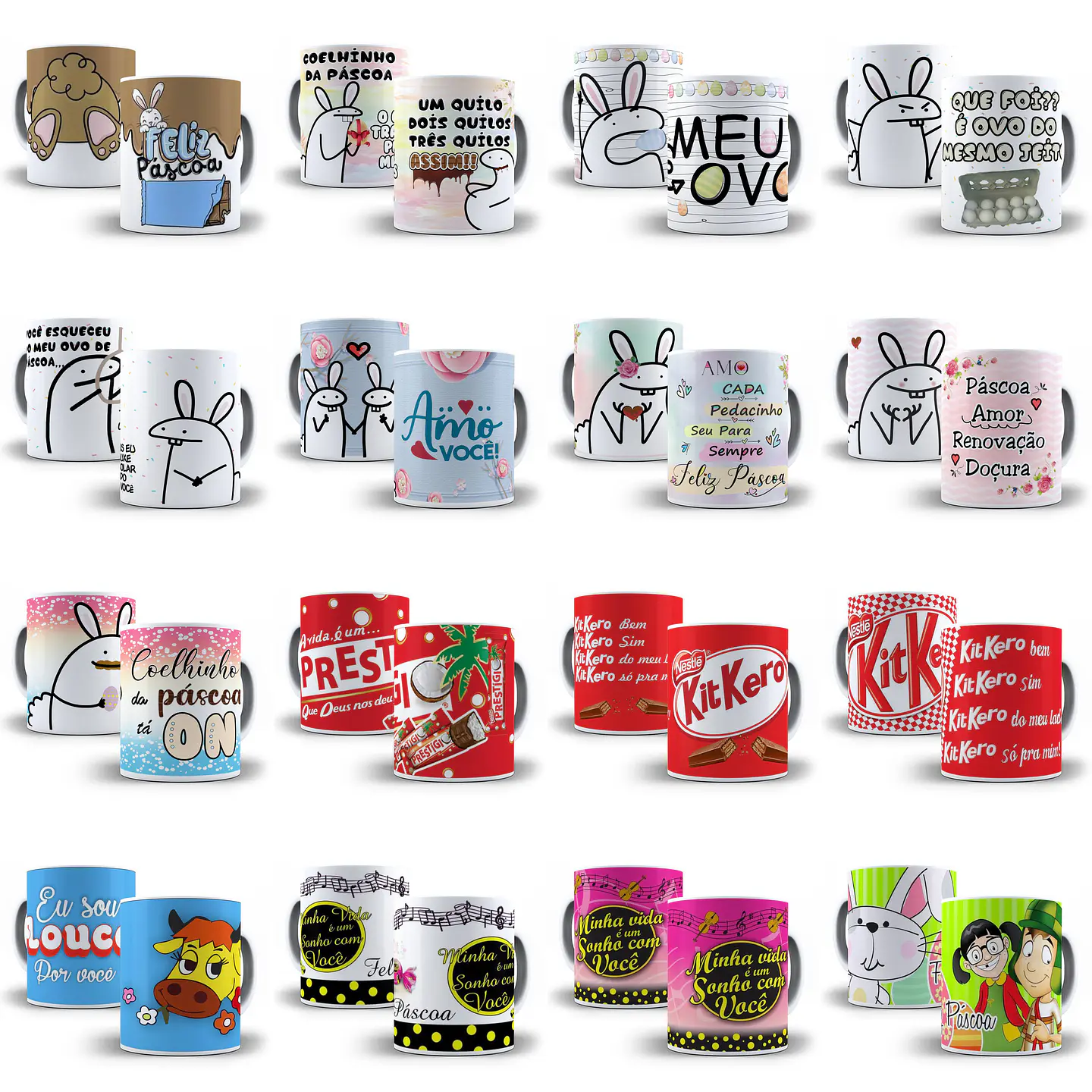 Mega Pacote Artes para Caneca Páscoa Arquivo em Jpge/Png 2