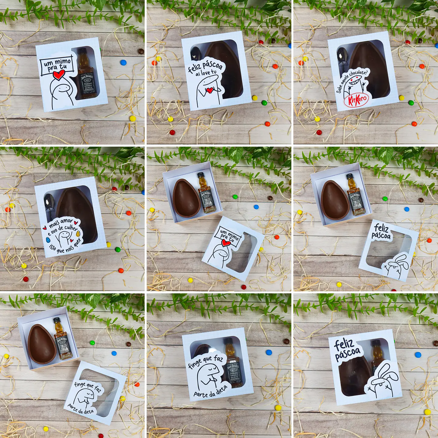 Pacote de Artes Caixas Páscoa Ovo de Colher Flork Meme Bento Arquivos  1