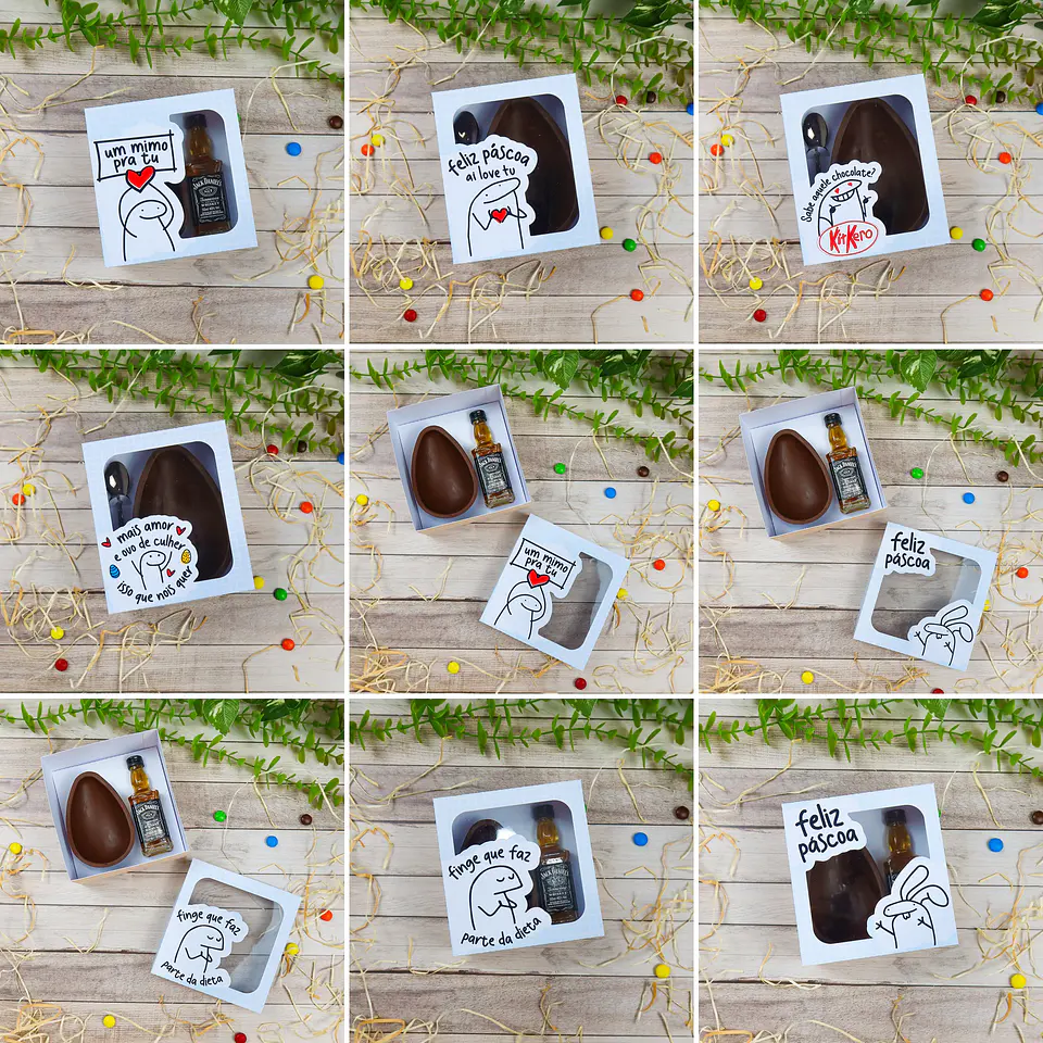 Pacote de Artes Caixas Páscoa Ovo de Colher Flork Meme Bento Arquivos  1