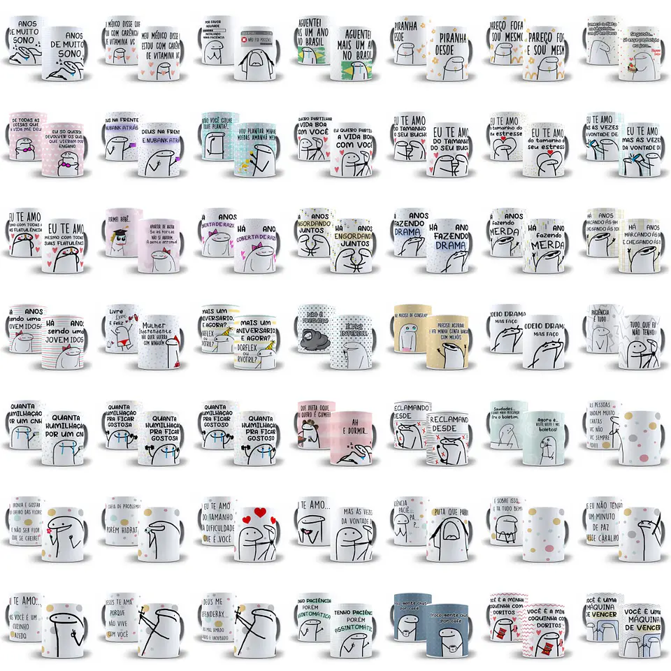 Pack Artes Caneca Flork Bento Memes Completo Arquivos Jpge + Mockups 6