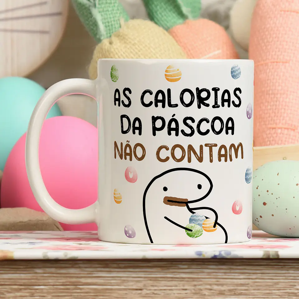 12 Artes Caneca Flork Páscoa Editável Corel Draw + Png 10