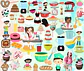 Kit Digital Lettering Frases Confeitaria Cozinheira Arquivos sem fundo Png - Thumbnail 2
