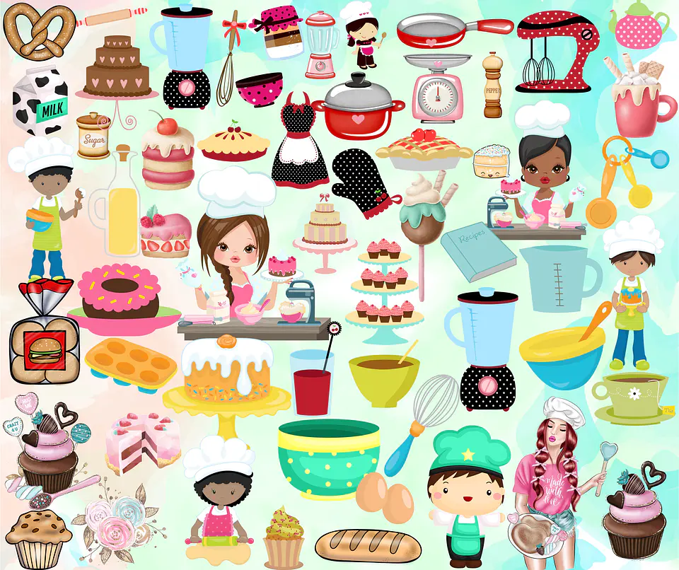 Kit Digital Lettering Frases Confeitaria Cozinheira Arquivos sem fundo Png 2