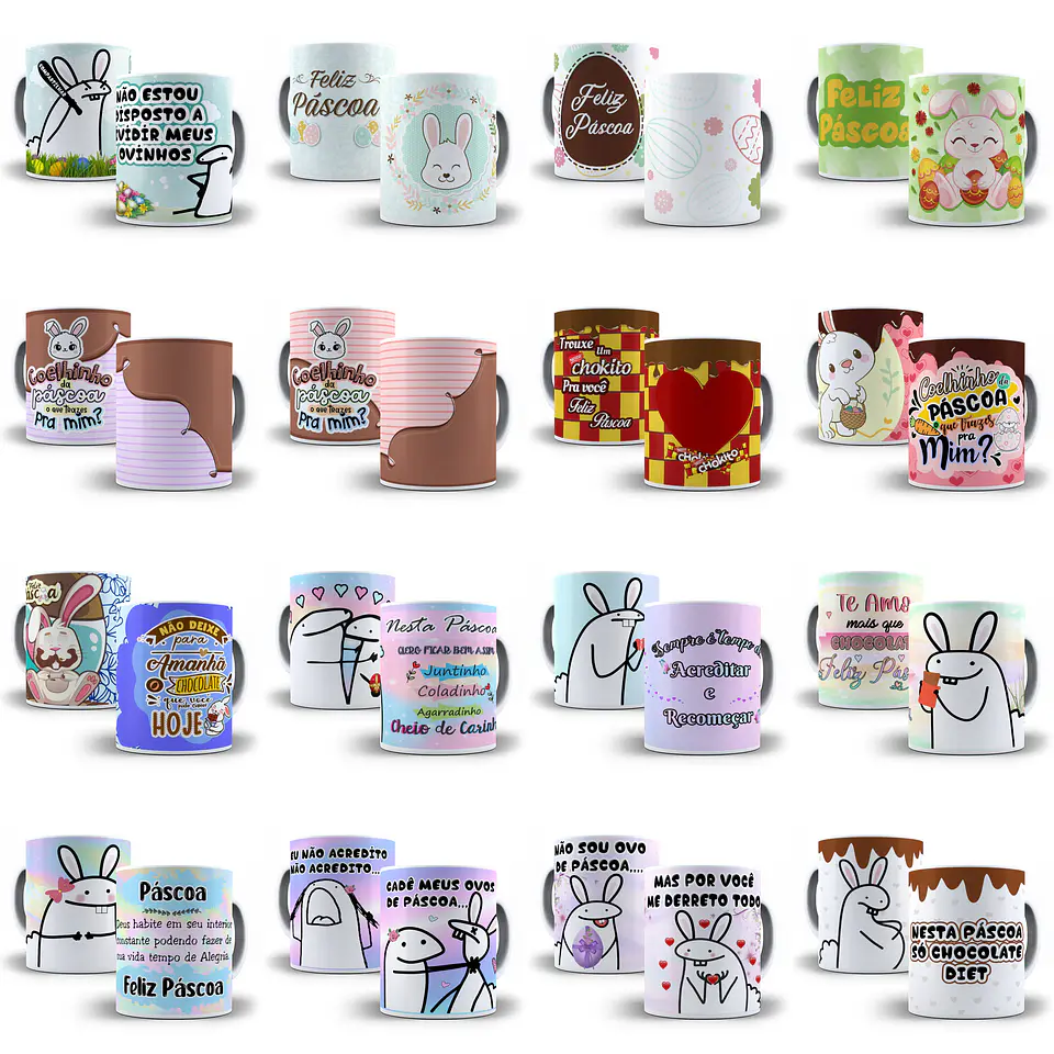 Mega Pacote Artes para Caneca Páscoa Arquivo em Jpge/Png 5