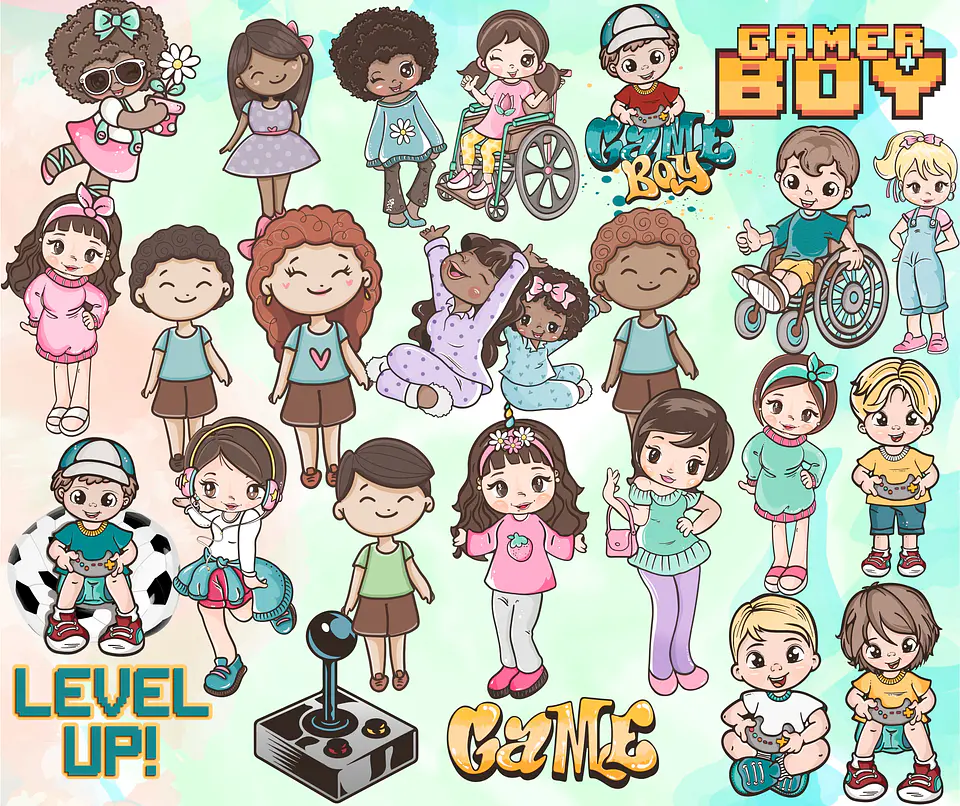 Kit Digital Lettering Frases Dia das Crianças Arquivos sem fundo Png 2