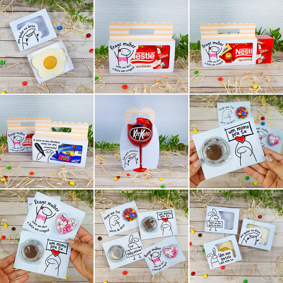 Pacote de Artes Caixas Páscoa Ovo de Colher Flork Meme Bento Arquivos  5