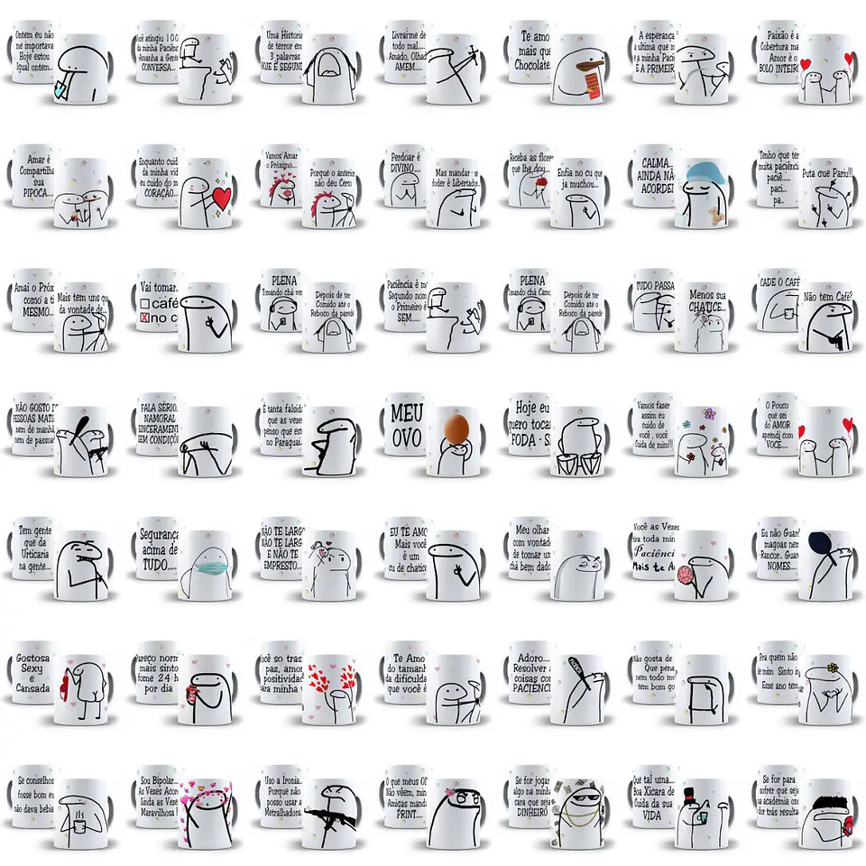 Pack Artes Caneca Flork Bento Memes Completo Arquivos Jpge + Mockups 10