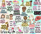Kit Digital Lettering Frases Dia das Mulheres Arquivos sem fundo Png - Thumbnail 2