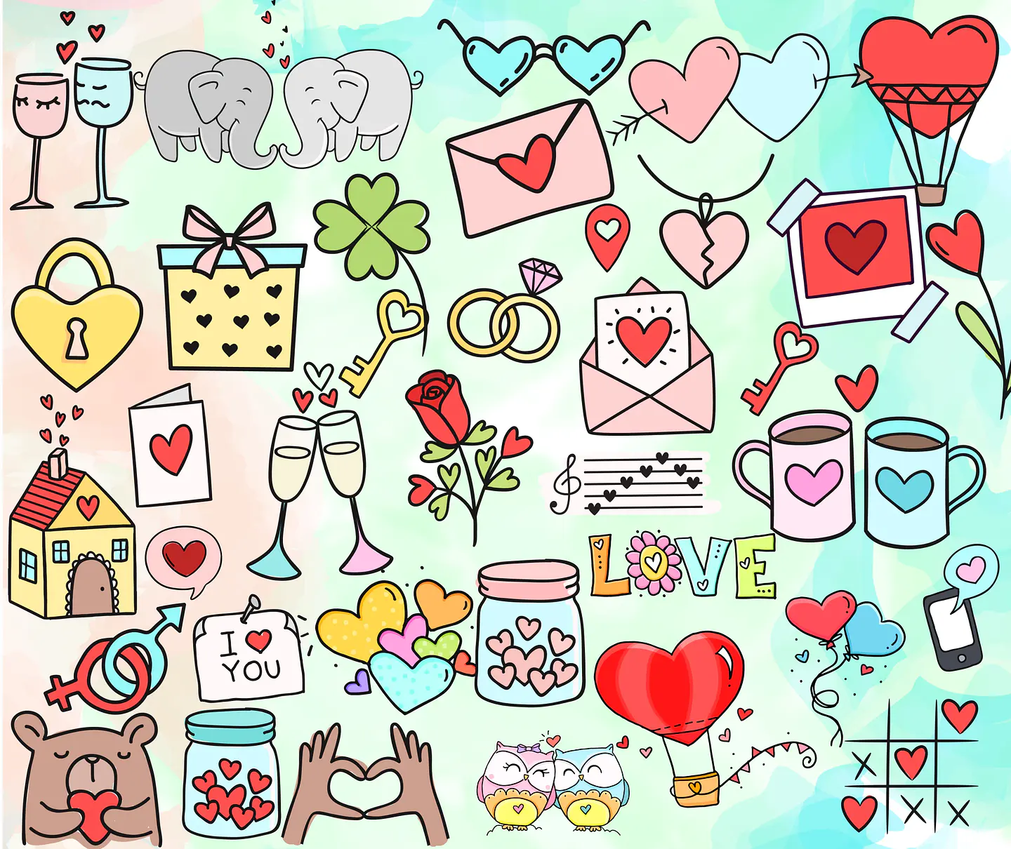 Kit Digital Lettering Frases Dia dos Namorados Arquivos sem fundo Png 4