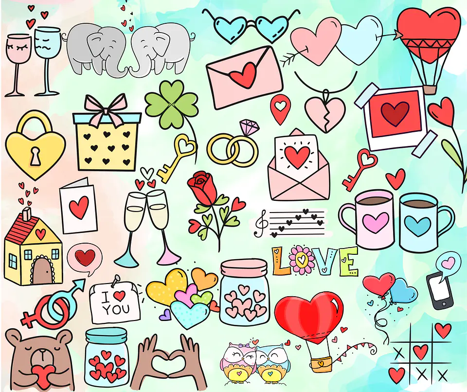 Kit Digital Lettering Frases Dia dos Namorados Arquivos sem fundo Png 4