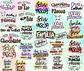 Kit Digital Lettering Frases Feliz Páscoa Arquivos sem fundo Png - Thumbnail 5