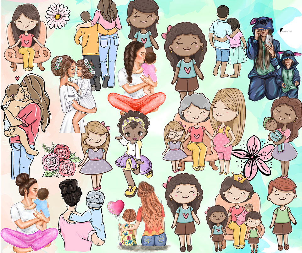 Kit Digital Lettering Frases Dia das Mães Arquivos sem fundo Png 7