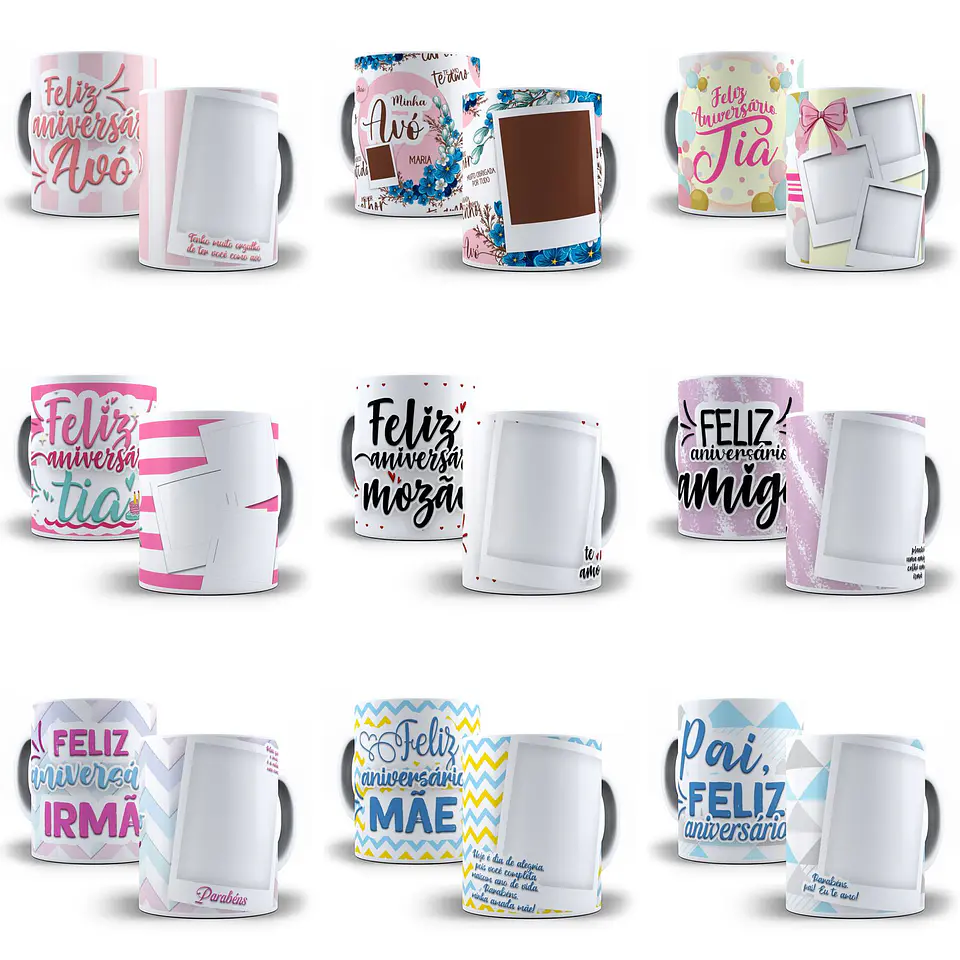 28 Artes para Caneca Aniversário Especial Editável em Photoshop + Png 3