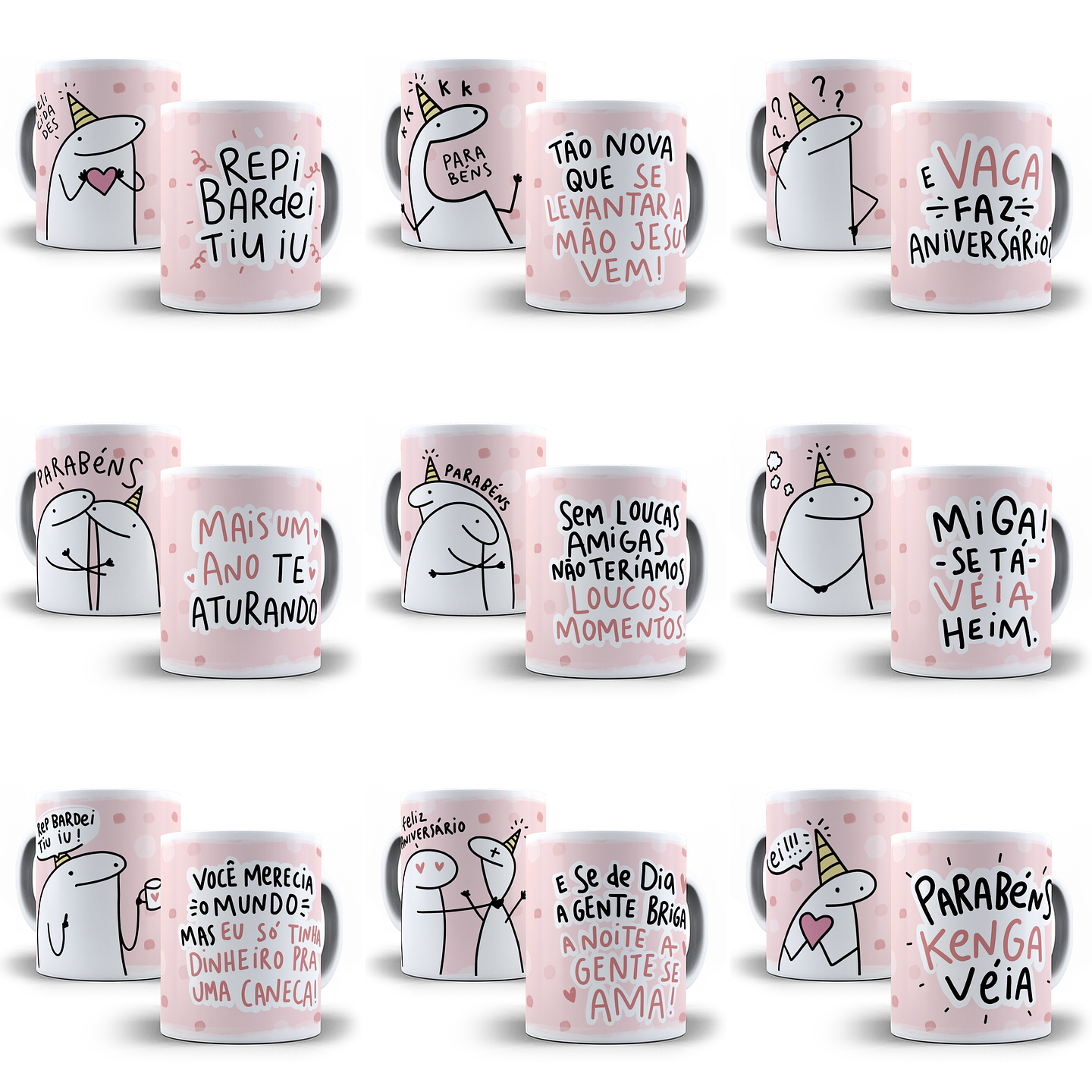 25 Artes Caneca Flork Aniversário Amigas Arquivos Sublimação Jpge 2