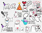 Kit Digital Flork Bento Memes Letrinhas 2 sem fundo Arquivos Png - Thumbnail 1