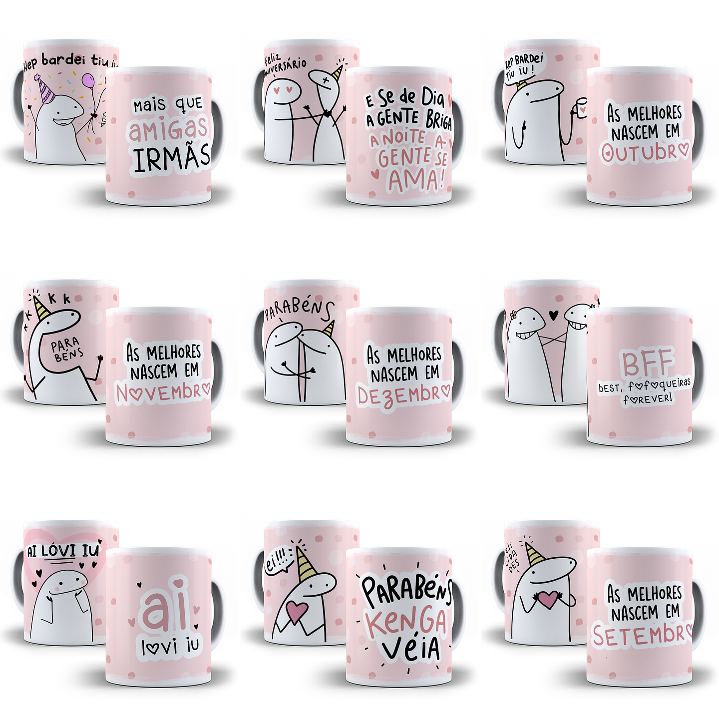 25 Artes Caneca Flork Aniversário Amigas Arquivos Sublimação Jpge 1