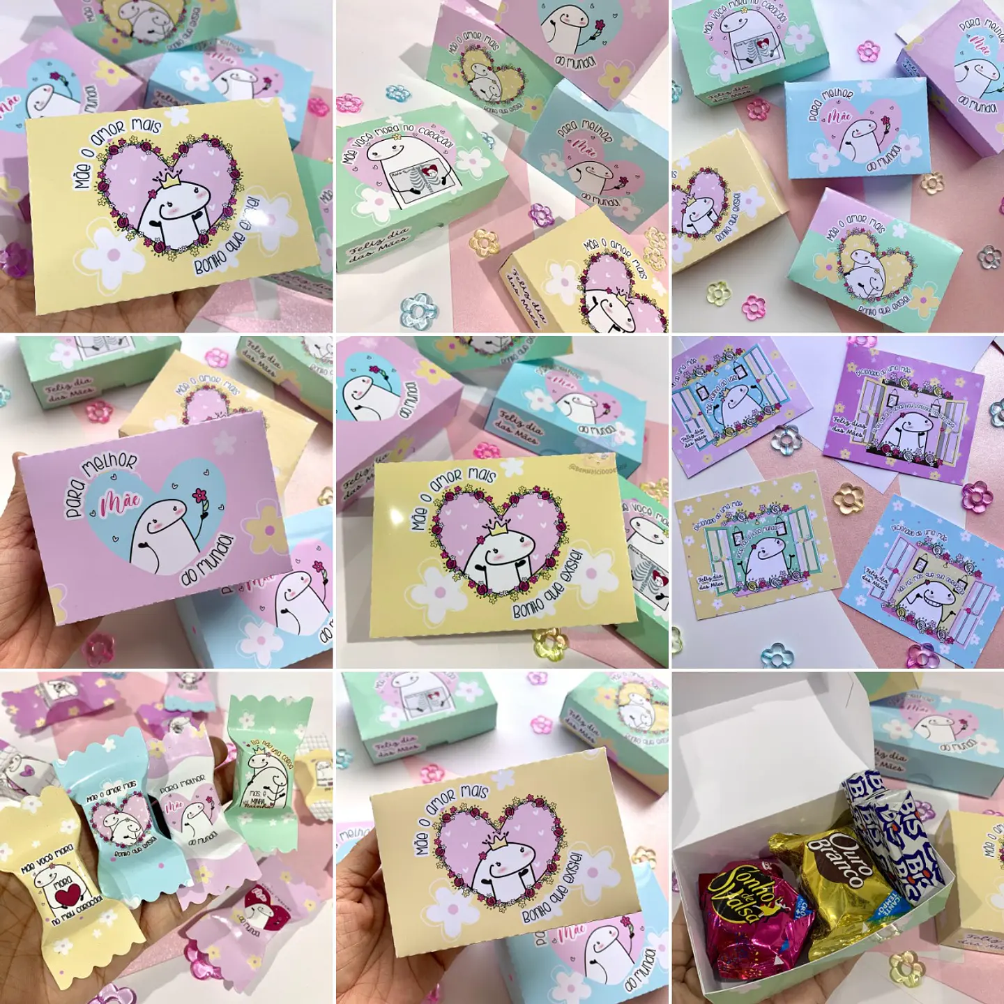 Kit Digital Flork Dia das Mães sem fundo Lt6 Arquivos Png 2