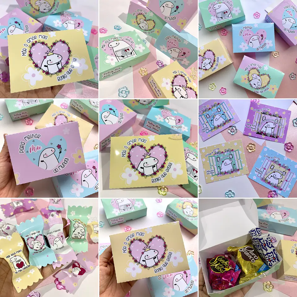 Kit Digital Flork Dia das Mães sem fundo Lt6 Arquivos Png 2