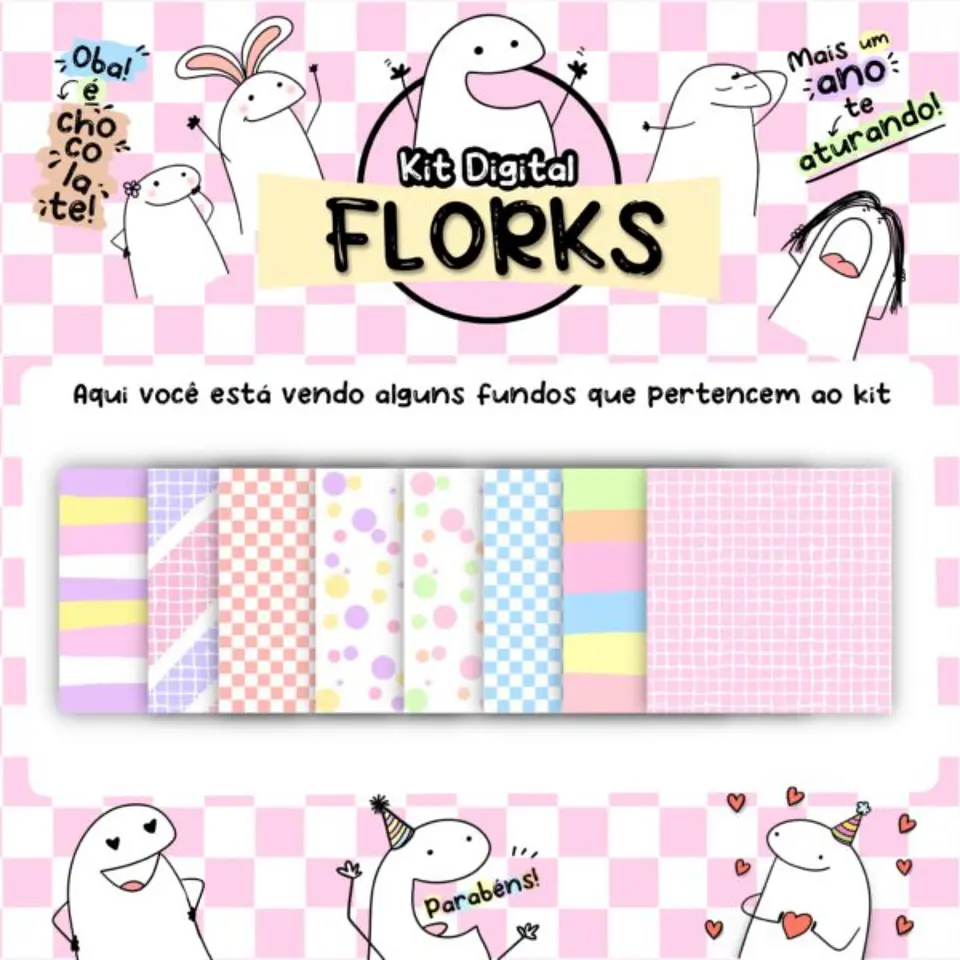 Kit Digital Flork Bento Memes sem fundo Lt3 Arquivos Png 4