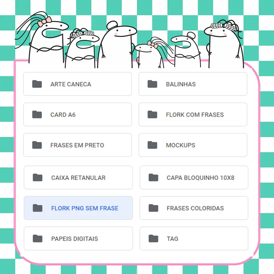 Kit Digital Flork Dia das Mães sem fundo Lt7 Arquivos Png 2