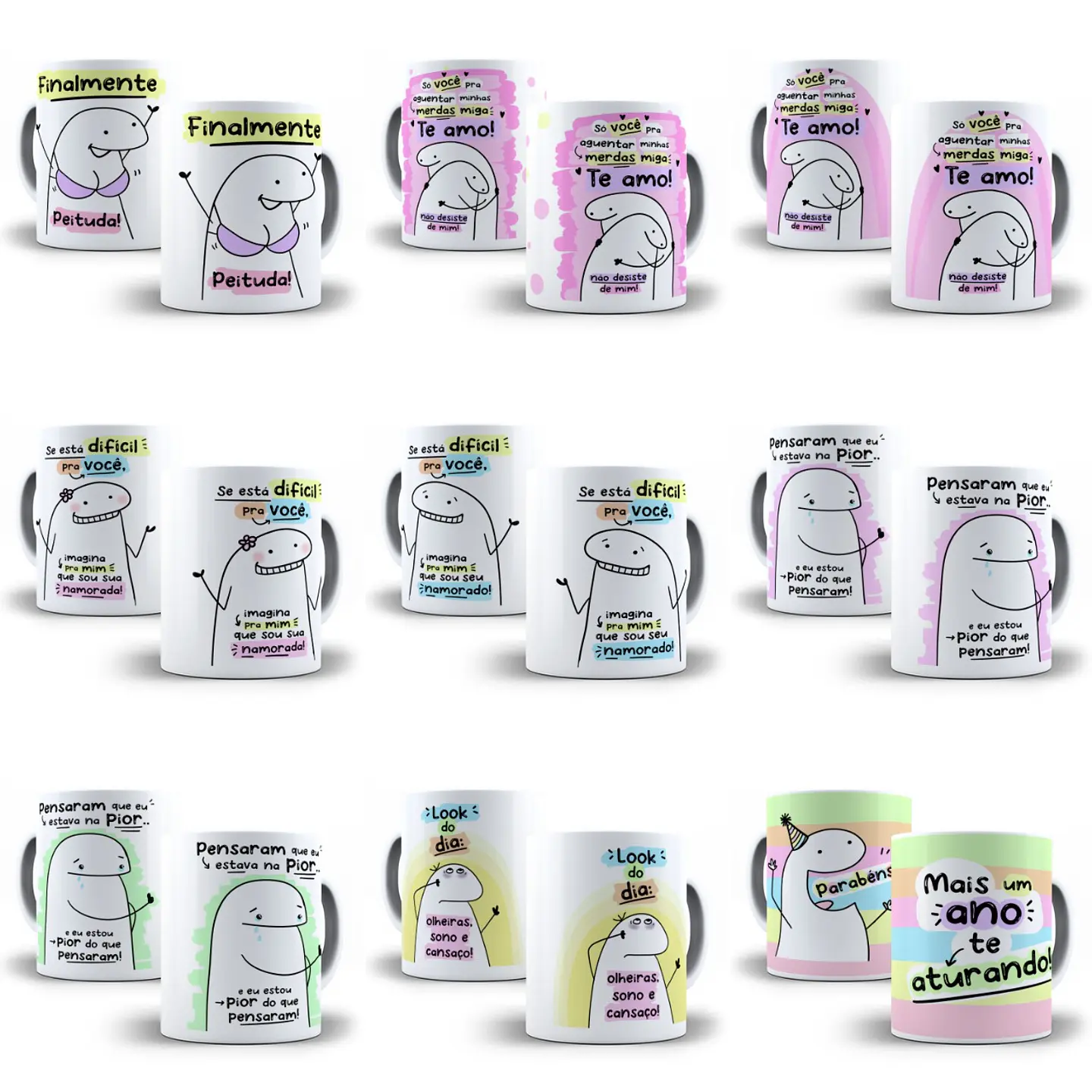 45 Artes Caneca Flork Beto Memes 3.0 Arquivos Sublimação Jpge 4