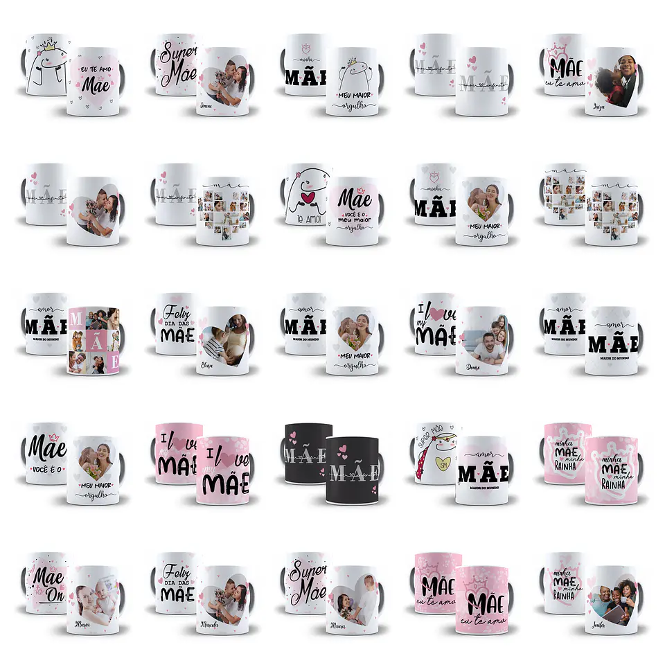 Arte Caneca Mães Completo 733 Arquivo Png + Mockups 2