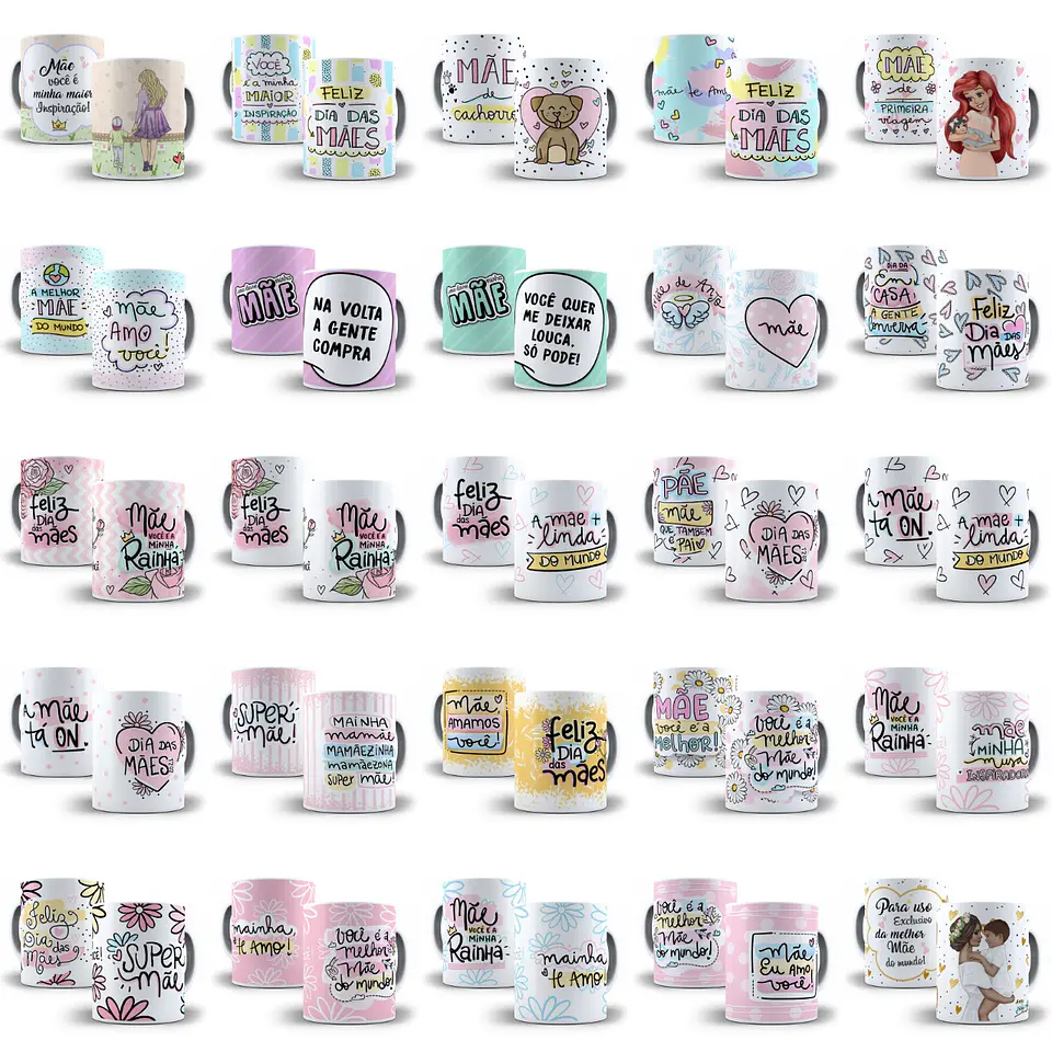 Arte Caneca Mães Completo 733 Arquivo Png + Mockups 4