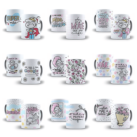 21 Artes Caneca Dia das Mães Arquivos Png e Jpg