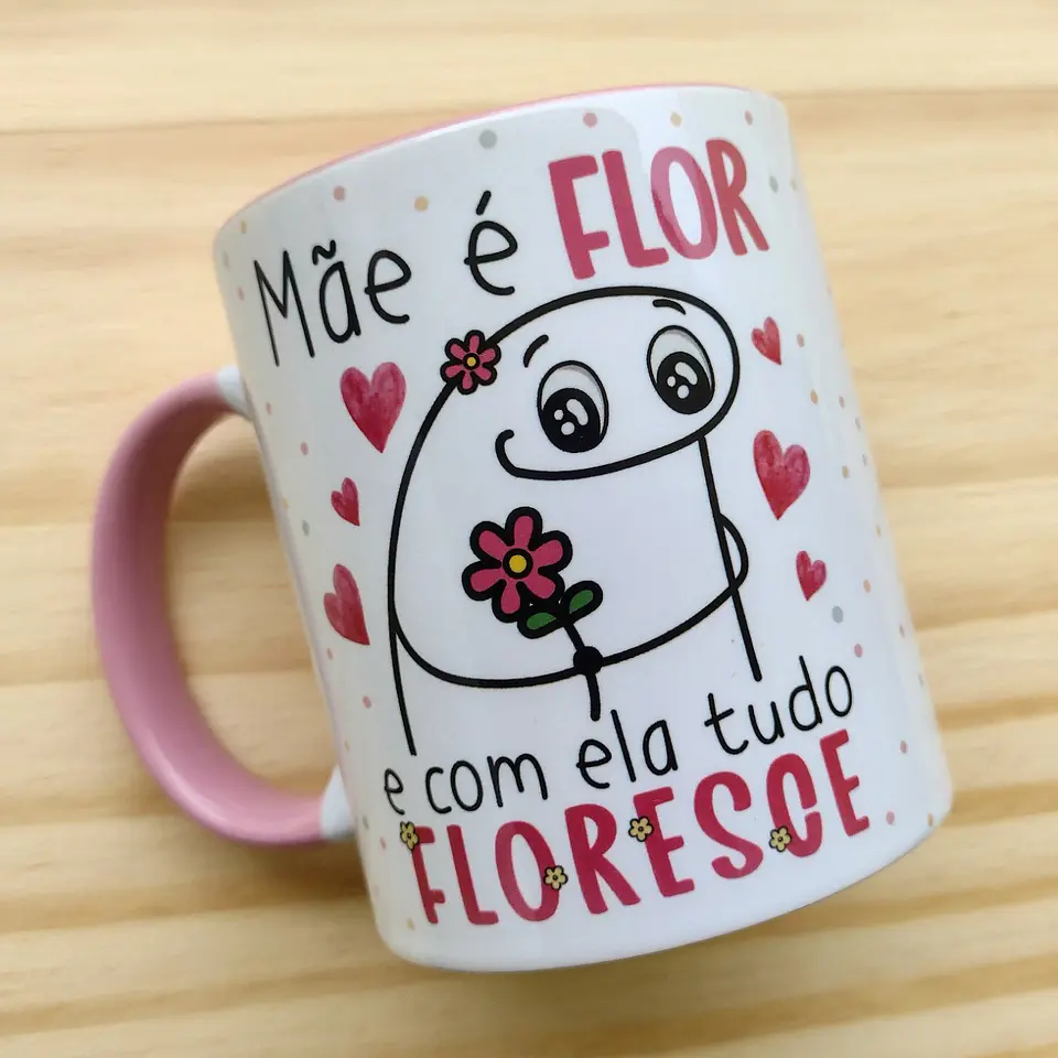 60 Artes Caneca Flork Dia das Mães Editável Corel Draw + Png 6