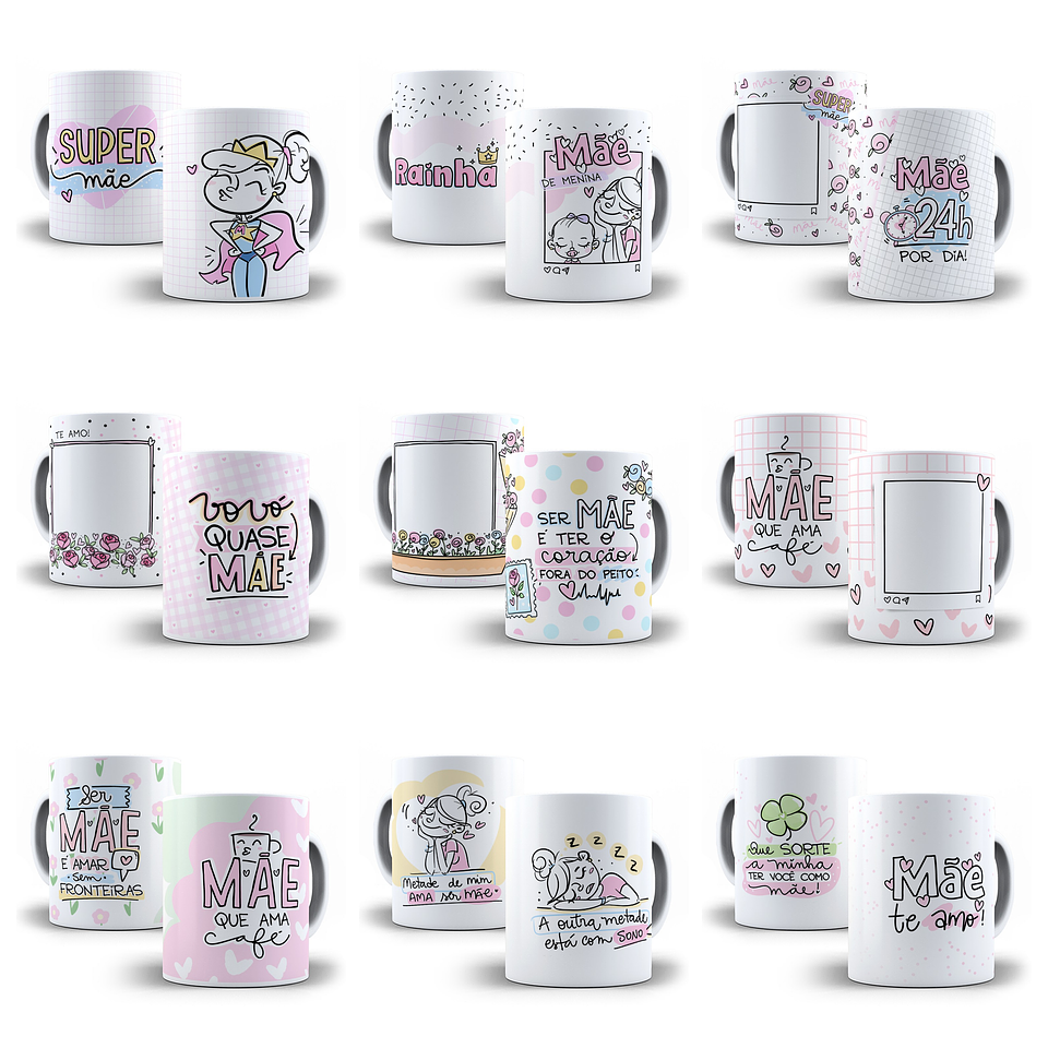 21 Artes Caneca Dia das Mães Arquivos Png e Jpg 2