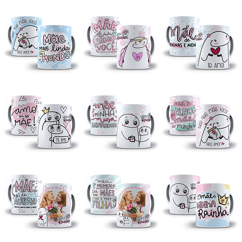 25 Artes Caneca Flork Dia das Mães Arquivos Png