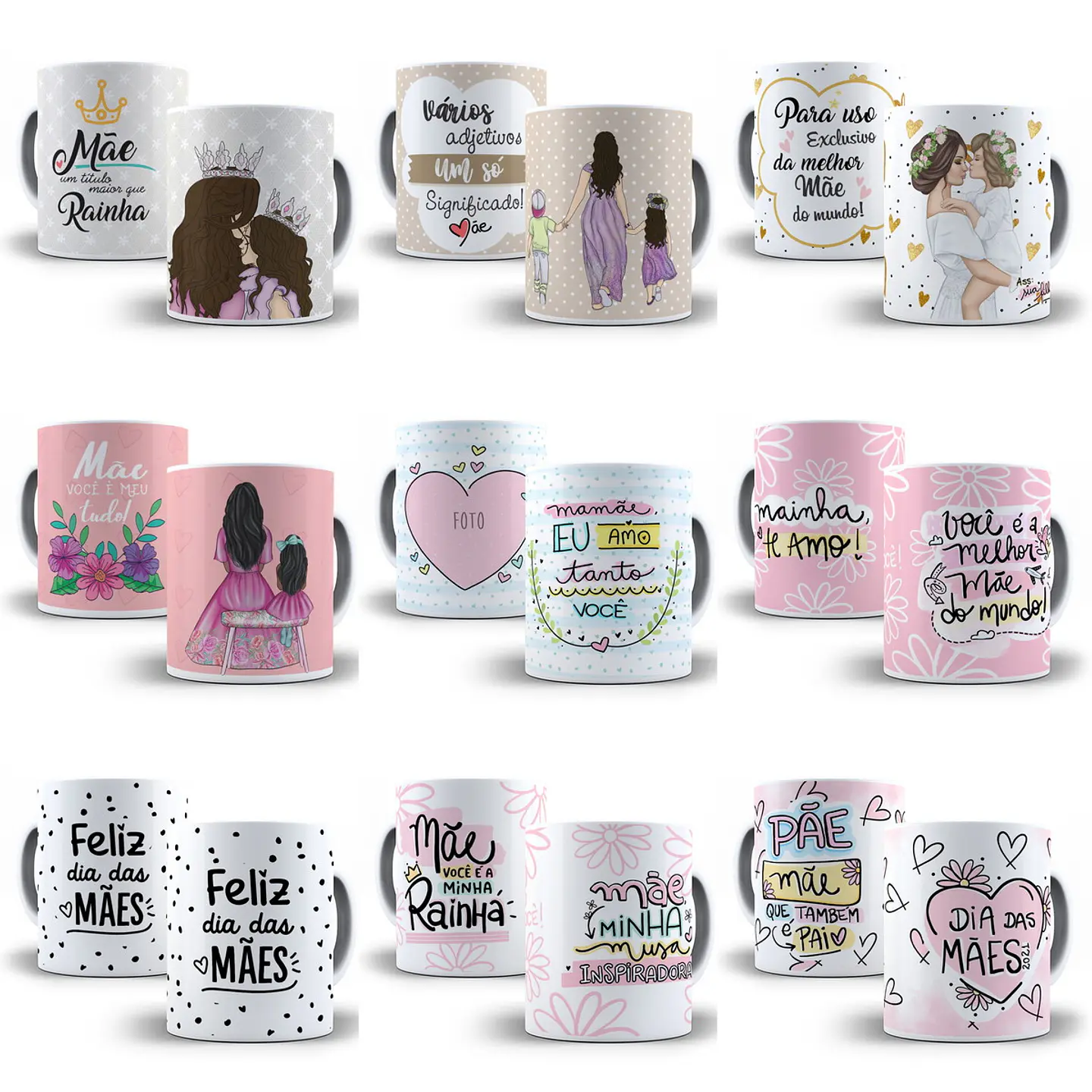 550 Artes Caneca Camisa Dia das Mães Sublimação Arquivos Editáveis ou Png 4