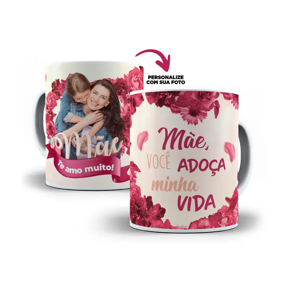 5 Artes Canecas Dia das Mães Editável em Corel 5