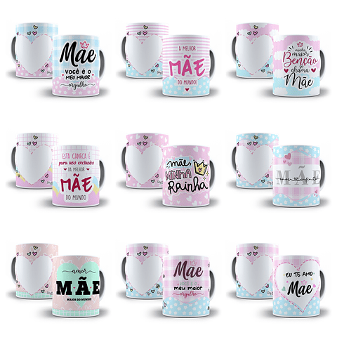 18 Artes Caneca Dia das Mães Arquivos Png