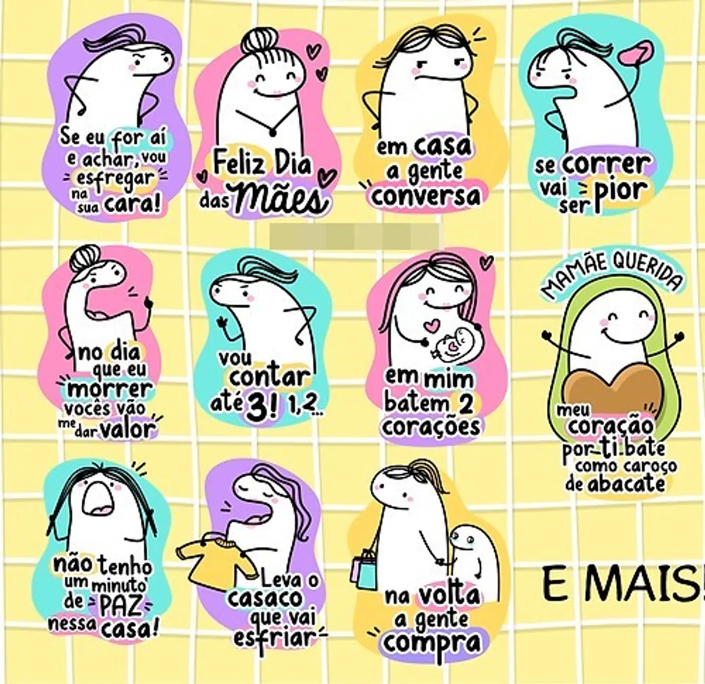 Kit Digital Flork Dia das Mães sem fundo Lt8 Arquivos Png 2