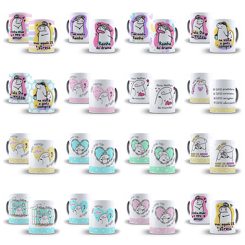 84 Artes Caneca Flork Dia das Mães Arquivos Png e Jpg