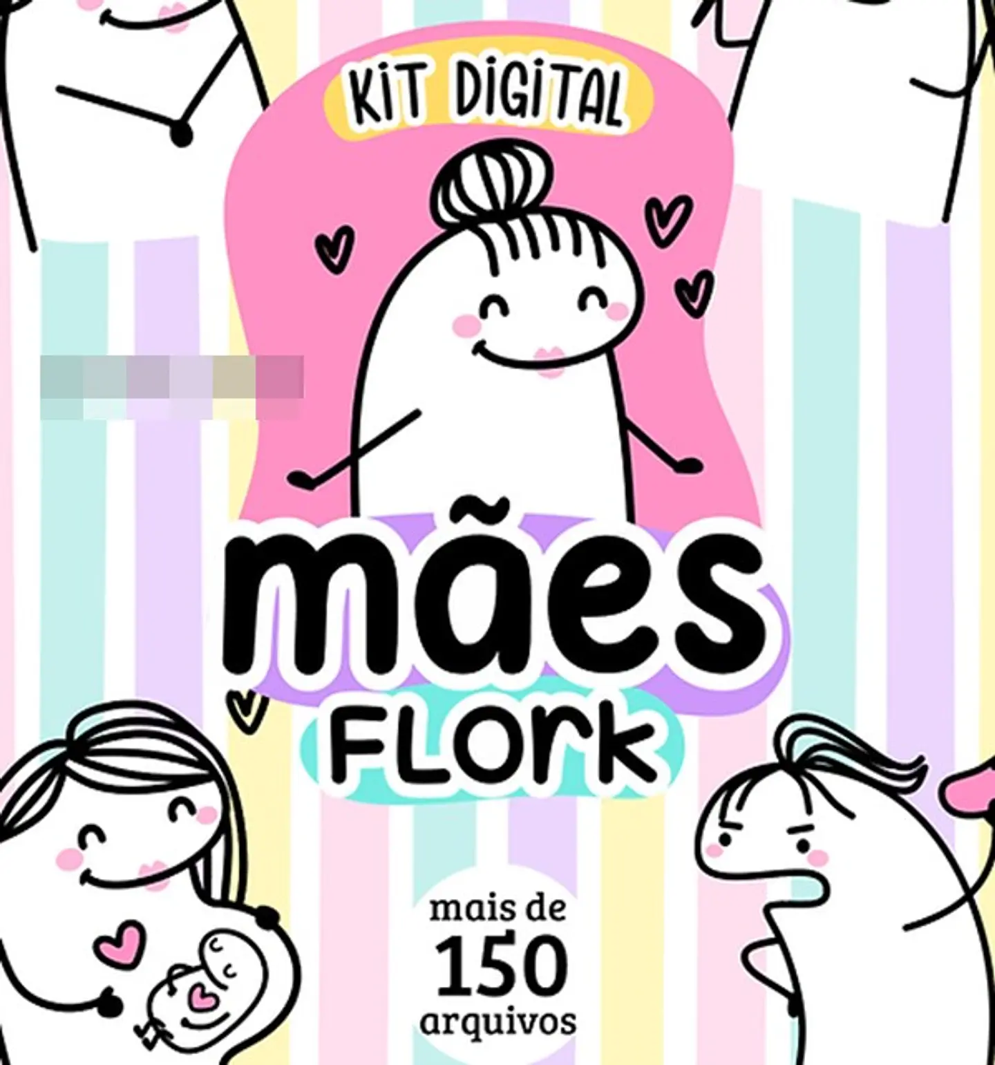 Kit Digital Flork Dia das Mães sem fundo Lt8 Arquivos Png 4