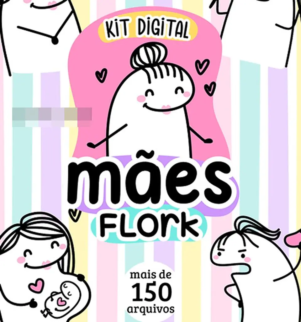 Kit Digital Flork Dia das Mães sem fundo Lt8 Arquivos Png 4