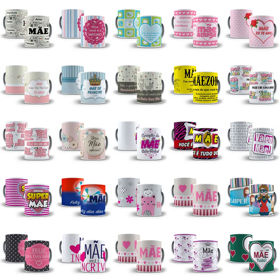 Arte Caneca Mães Completo 733 Arquivo Png + Mockups 12