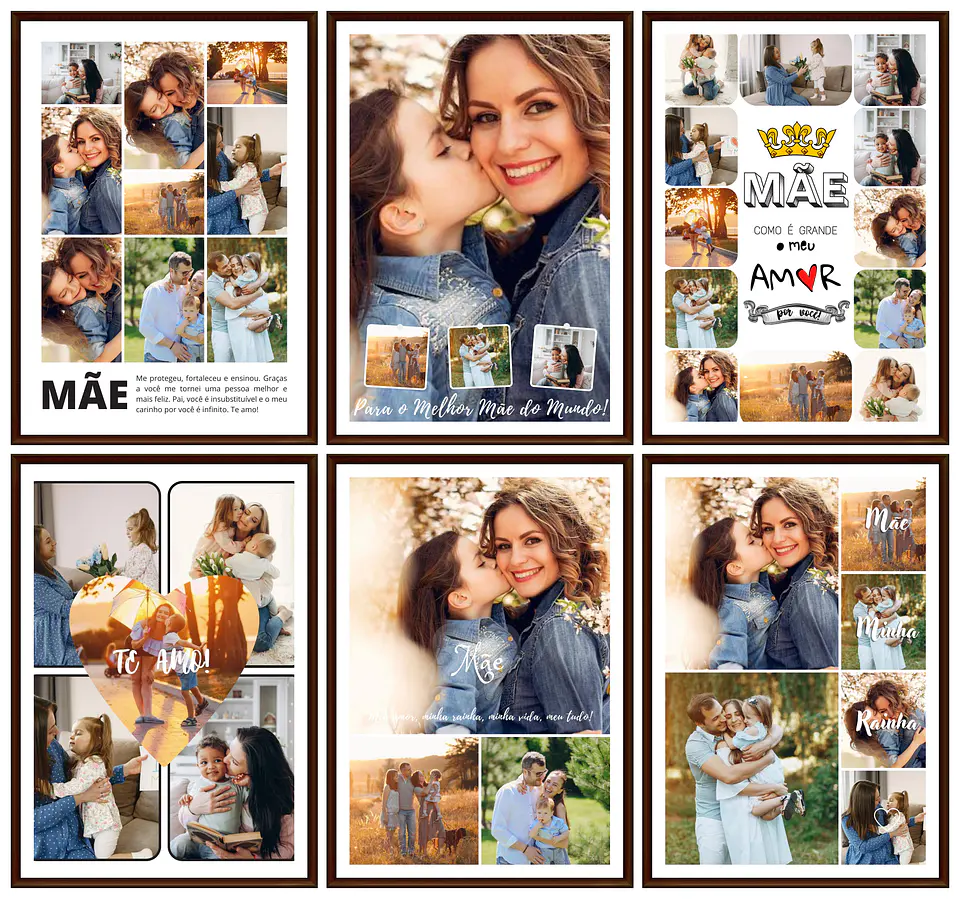 Arte Quadro Dia das Mães 30 Arquivos Editáveis em Canva 2
