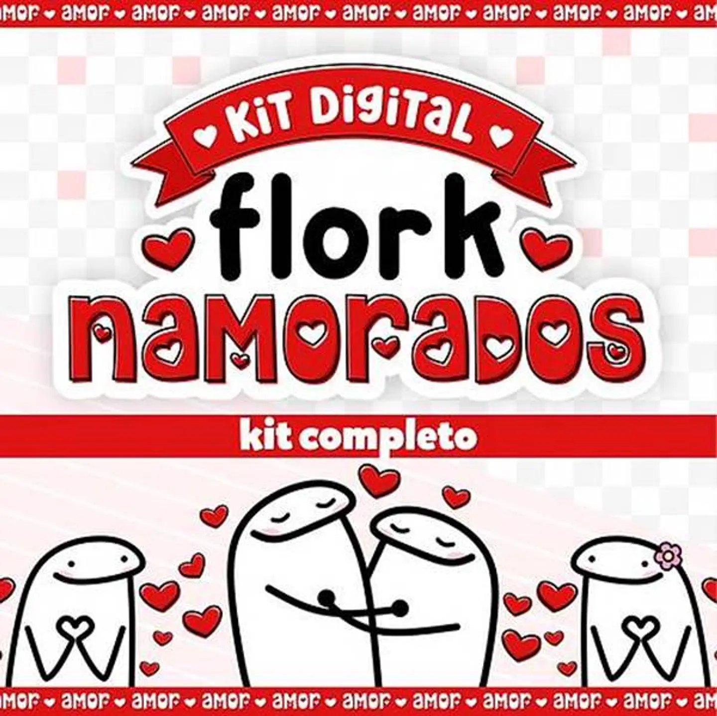 Pacote Sublimação Flork Bento Memes Dia dos Namorados Completo 1