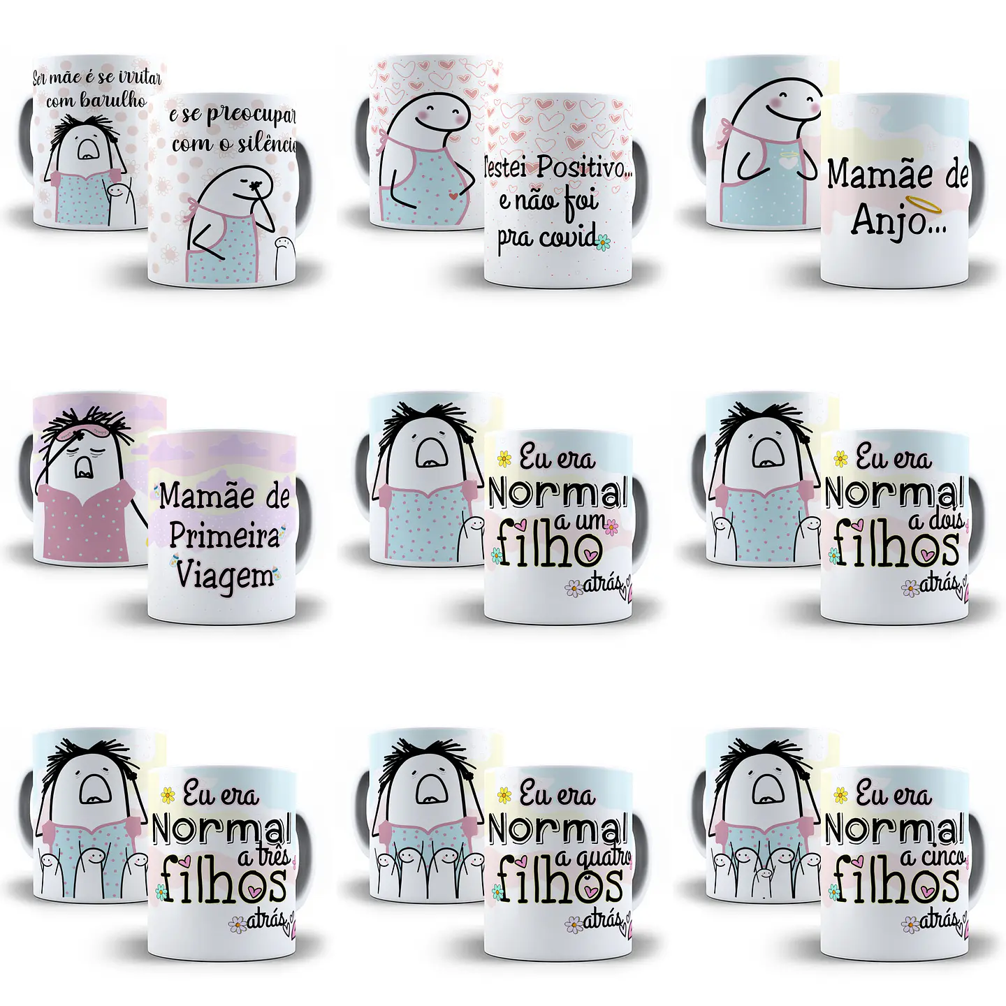 Artes Caneca Camisa Flork Dia das Mães Editável em Corel Draw + Png  3