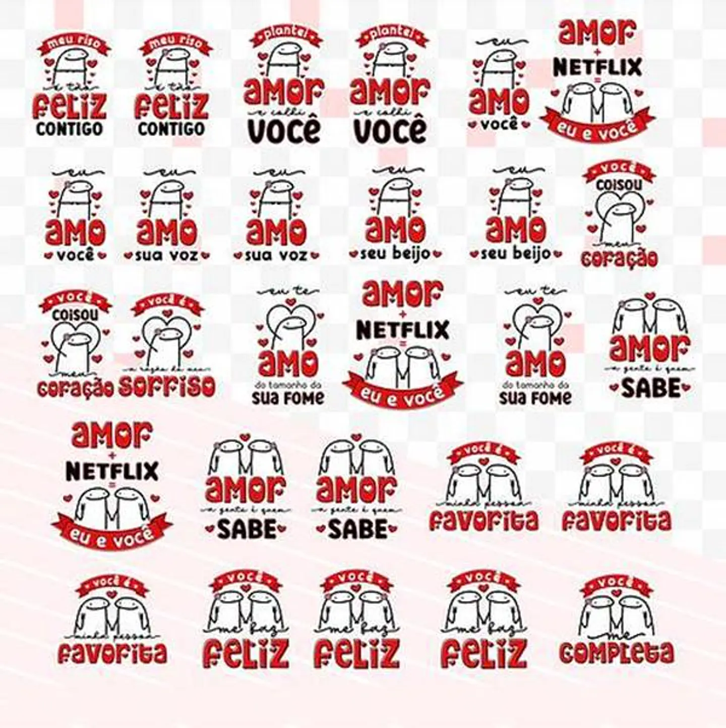 Pacote Sublimação Flork Bento Memes Dia dos Namorados Completo 3