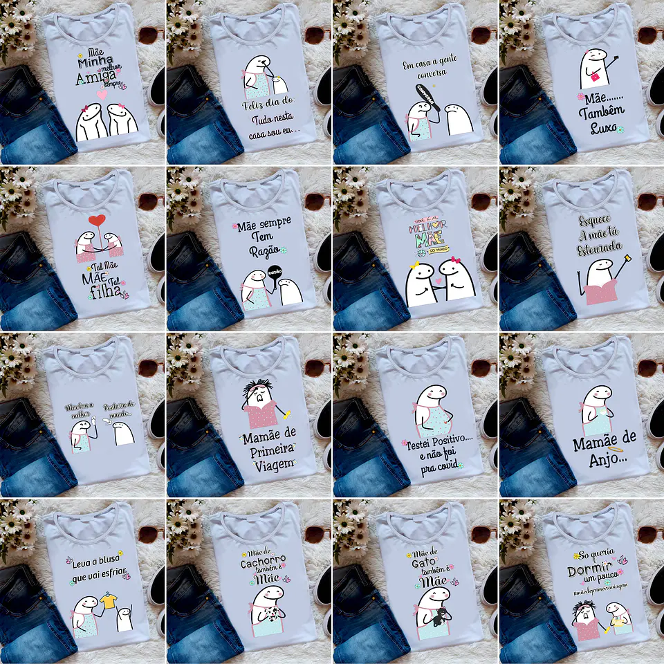 Artes Caneca Camisa Flork Dia das Mães Editável em Corel Draw + Png  4