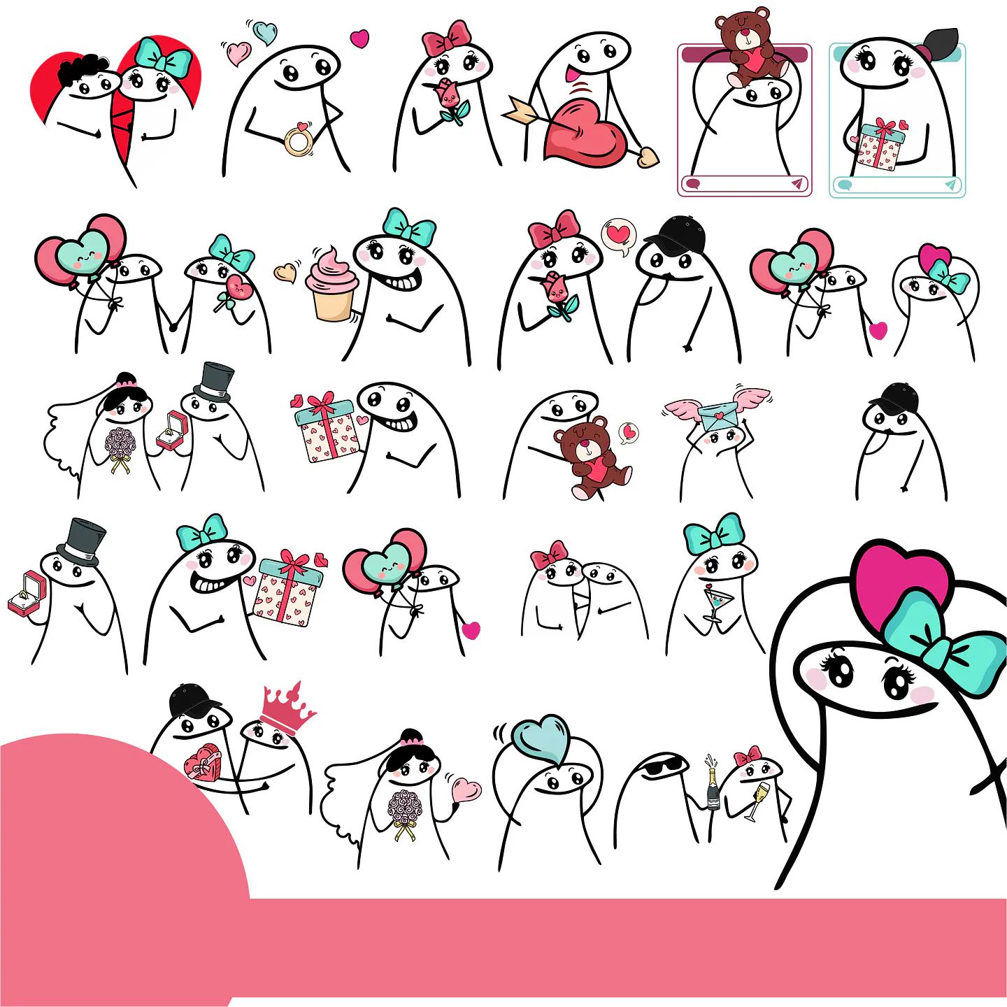 Kit Digital Flork Bento Memes Dia dos Namorados Lt12 Arquivos Png e Jpg  3